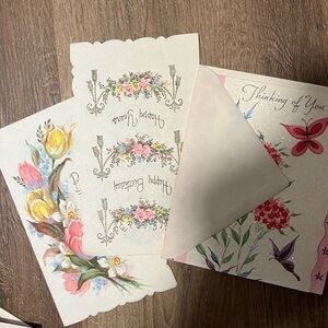 Bundle of 3 Vintage Greeting Cards Set 1